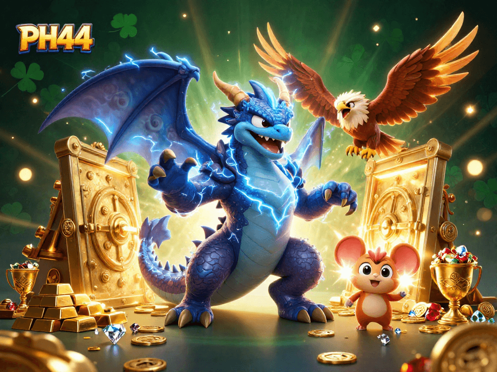 PH44 players enjoy thrilling bets amidst dynamic casino treasures and captivating characters.