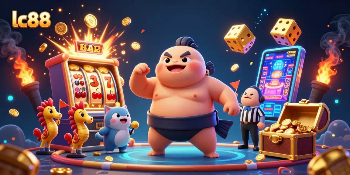 Experience thrilling jackpots with lc88 in a vibrant underwater casino scene featuring unique characters.