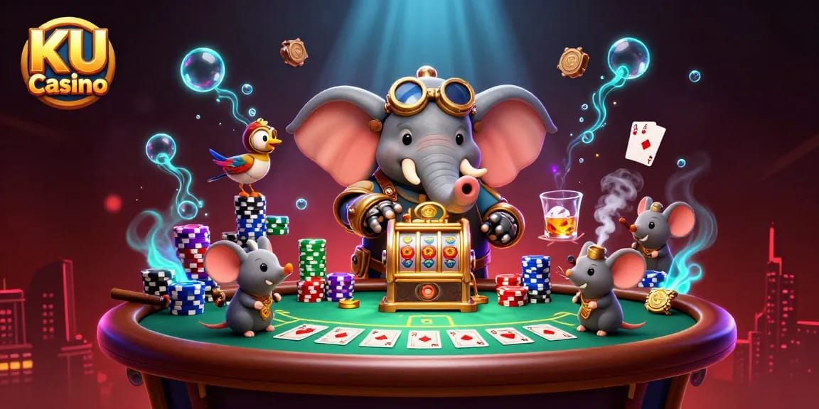 Experience thrilling gameplay at KU Casino with vibrant characters and gambling elements!
