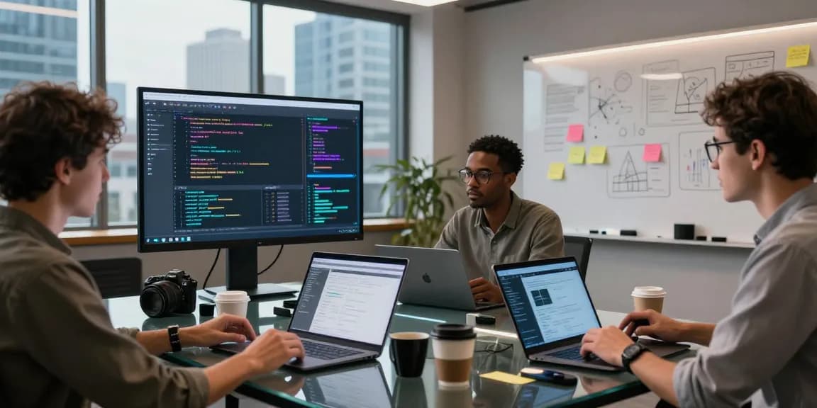 Collaboration in modern AI workspace showcasing crushon ia technology advancement.