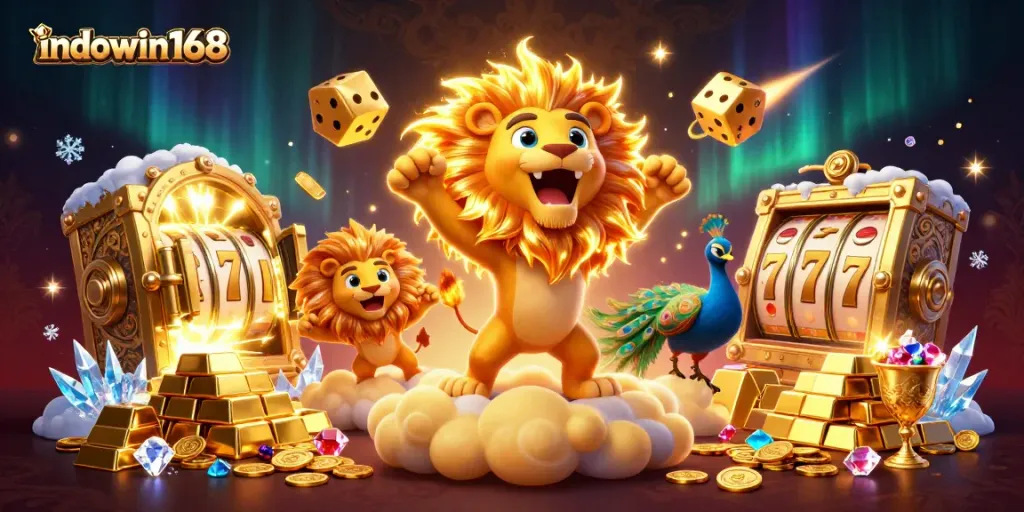 Experience the thrill of indowin168 with a vibrant casino adventure showcasing golden treasures and dynamic game elements.