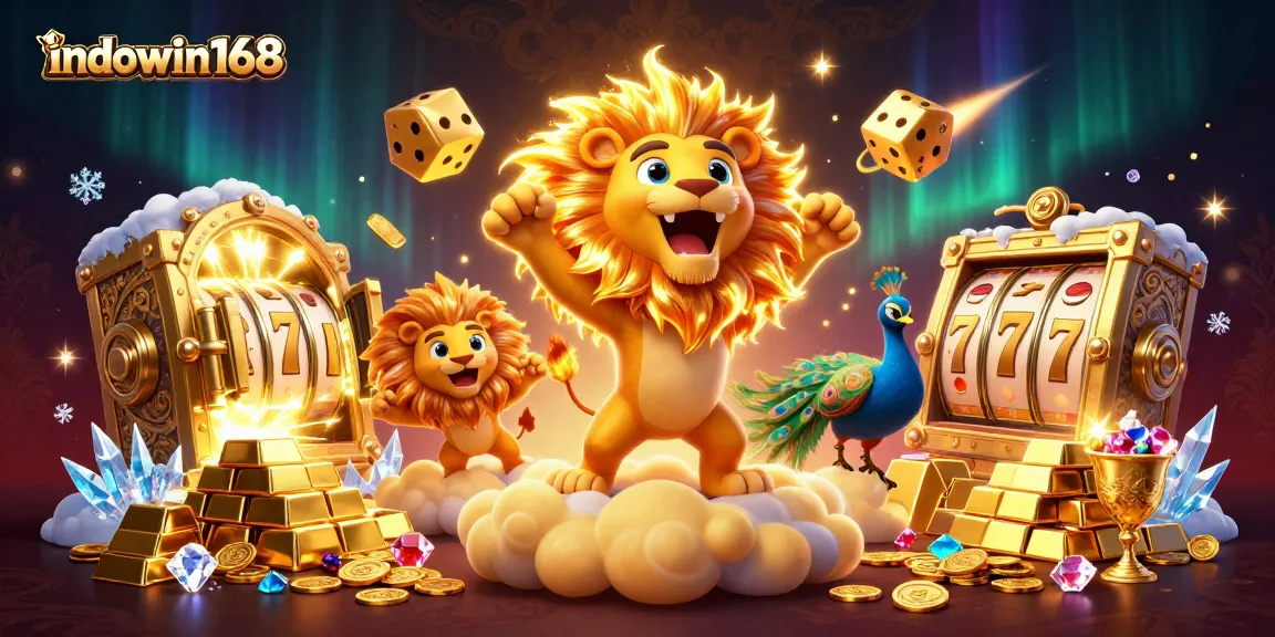 Experience the thrill of indowin168 with a vibrant casino adventure showcasing golden treasures and dynamic game elements.