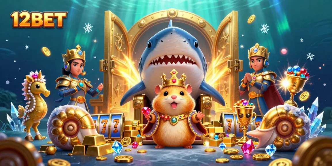 Engage with 12BET for thrilling online slots and gaming experiences in a vibrant underwater scene.