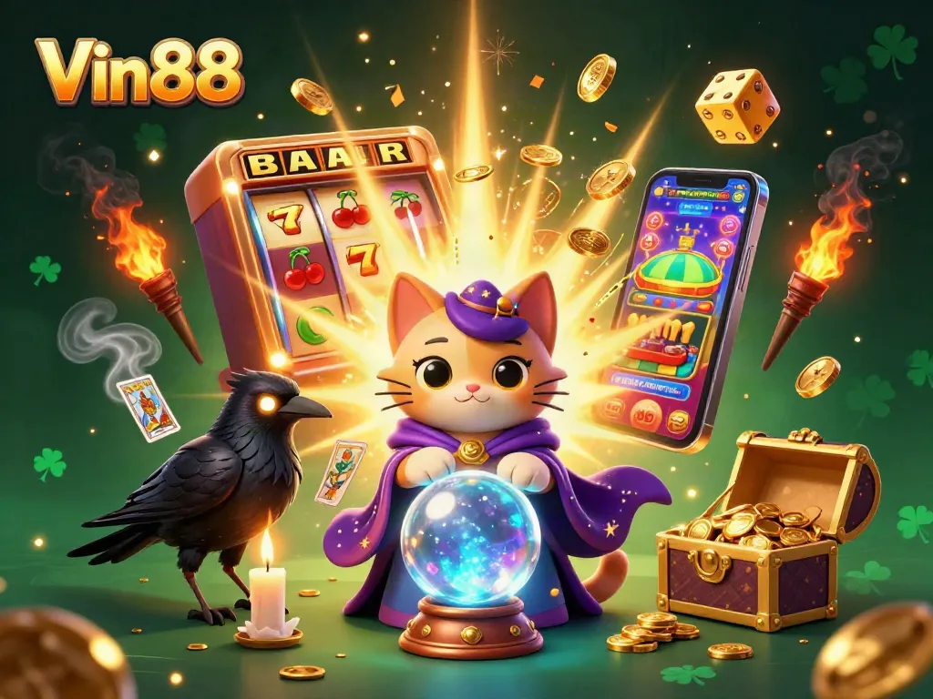 Experience thrilling wins at Vin88 in a vibrant 3D casino world filled with fortune and excitement.