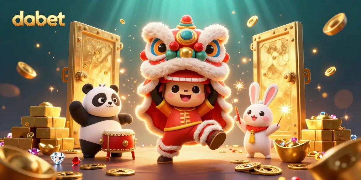 Experience the vibrant world of dabet with lively characters celebrating wins in this engaging casino scene.
