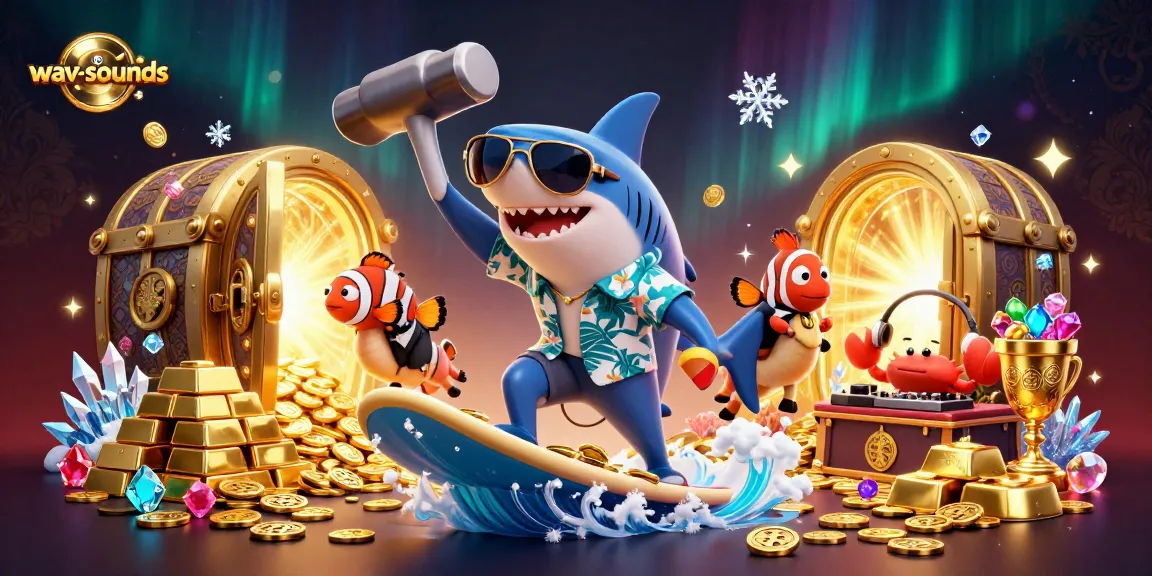 Ilustrasi 3D menarik dari karakter game, menggambarkan pengalaman bermain dengan wav-sounds di kasino.