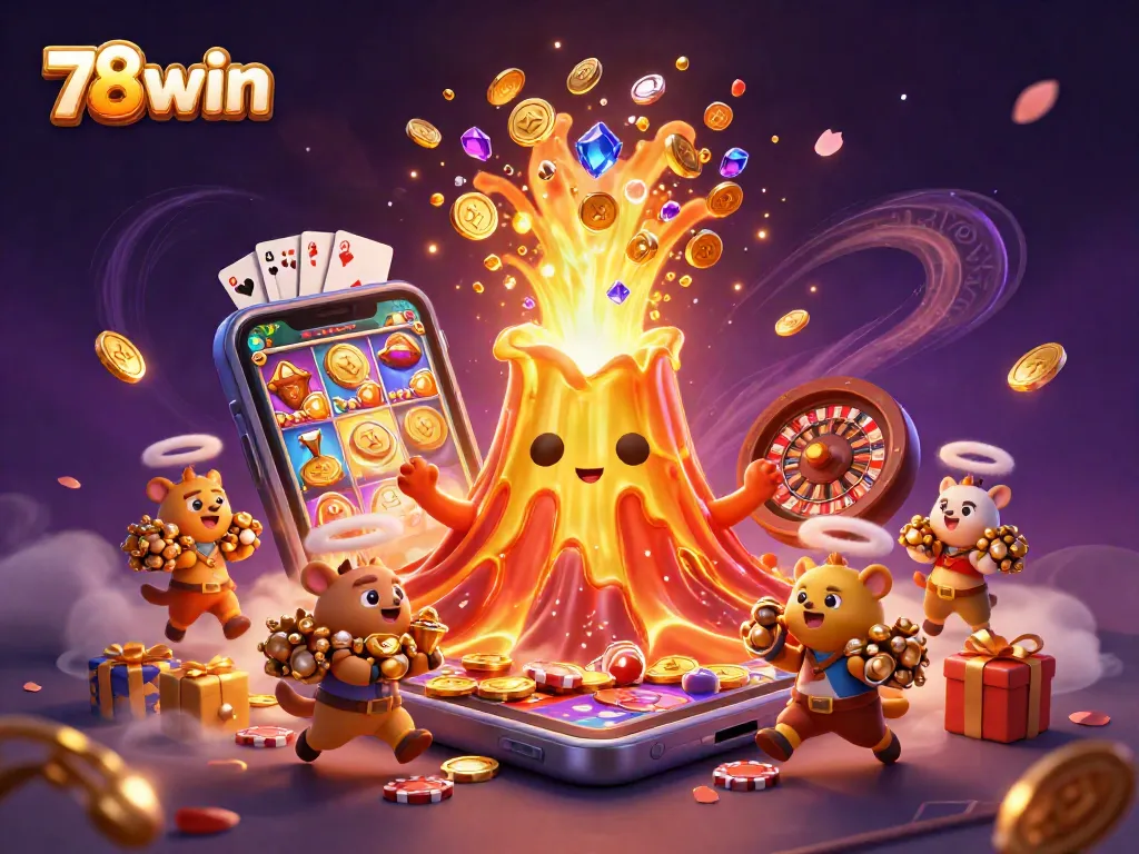 Experience winning moments at 78win with this vibrant casino scene showcasing thrilling games.