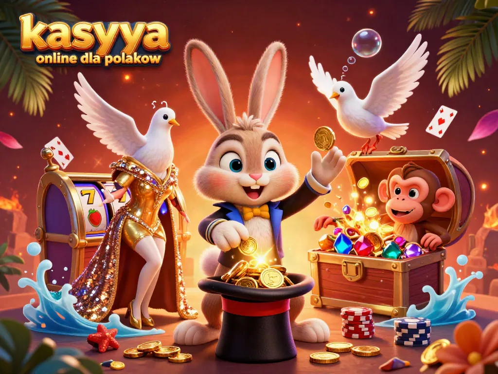 Experience the magic of kasyna online dla polakow with thrilling games and vibrant 3D illustration.
