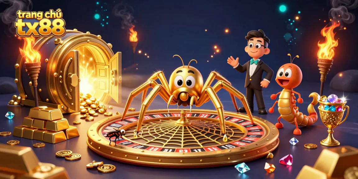 Experience thrilling bets at trang chủ tx88 with a vibrant 3D casino scene featuring spinning representation of chance.