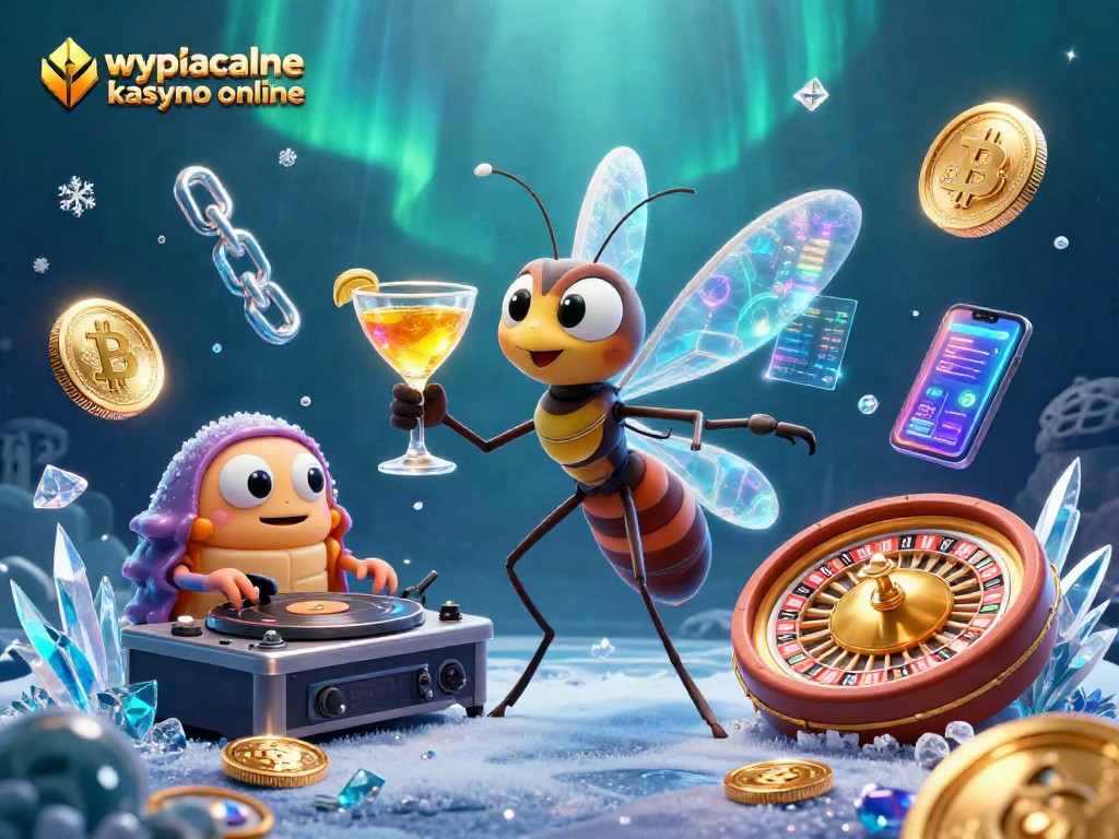 Experience the thrill of wypłacalne kasyno online with our vibrant 3D casino scene featuring dynamic characters.