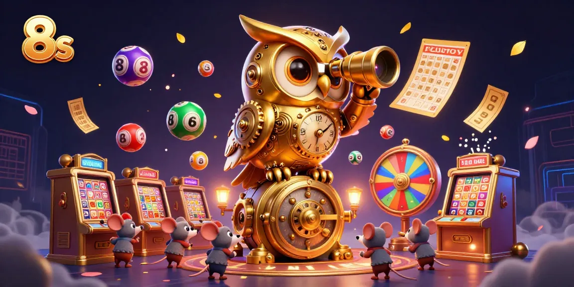 Engaging 3D casino scene featuring the 8s brand, complete with animated characters and lively gaming elements.