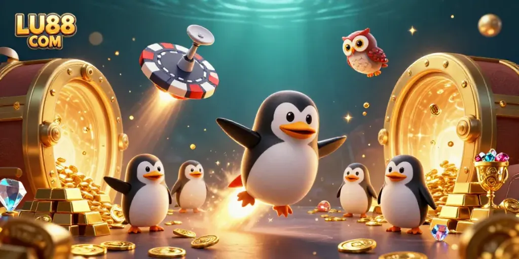 Experience the thrill of gaming at LU88 COM with vibrant characters and dazzling treasure.