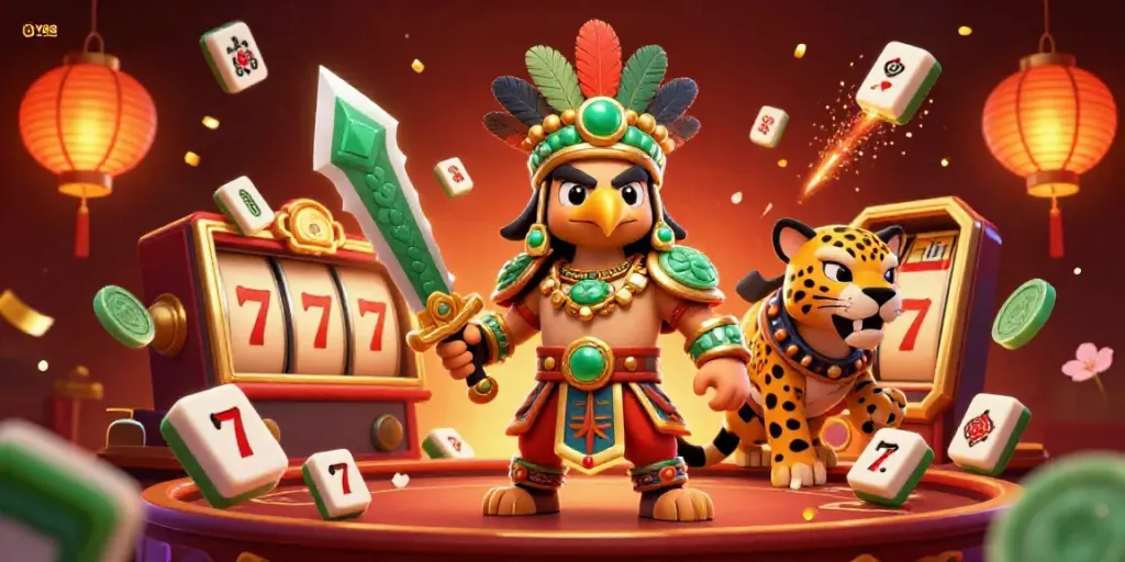 Experience thrilling gameplay at UY88 COM with vibrant characters and dynamic gaming elements in this 3D online casino scene.