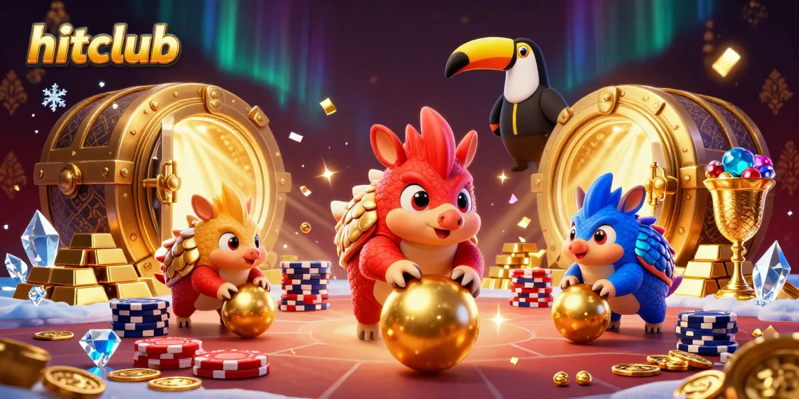 Compete in hitclub’s vibrant casino world with combat pangolins and dazzling treasures.