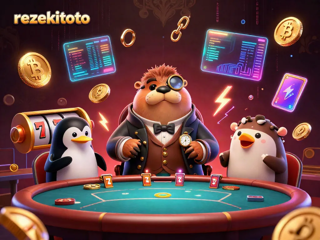Experience thrilling slots with rezekitoto: a jolly walrus and friends at underwater tables.