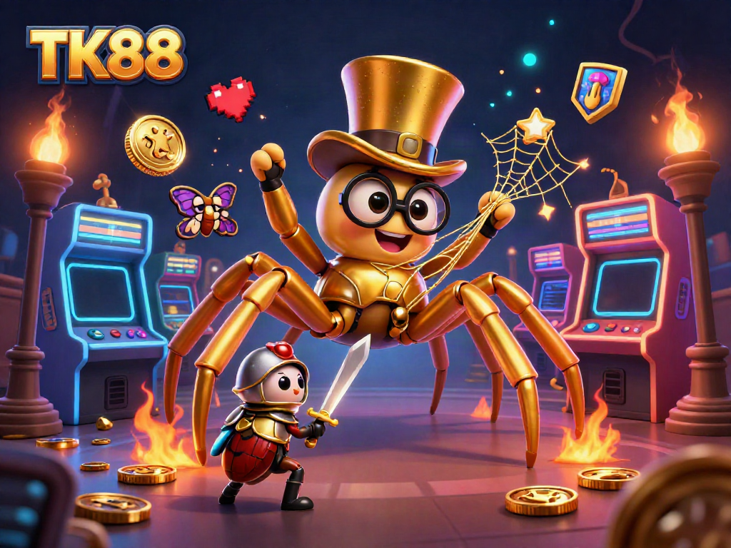Experience thrilling gameplay at TK88 with vibrant, imaginative casino elements in a dynamic 3D scene.