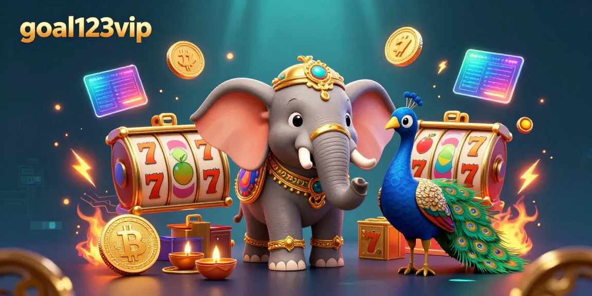 Experience exciting gameplay with goal123vip as colorful casino elements surround vibrant characters.