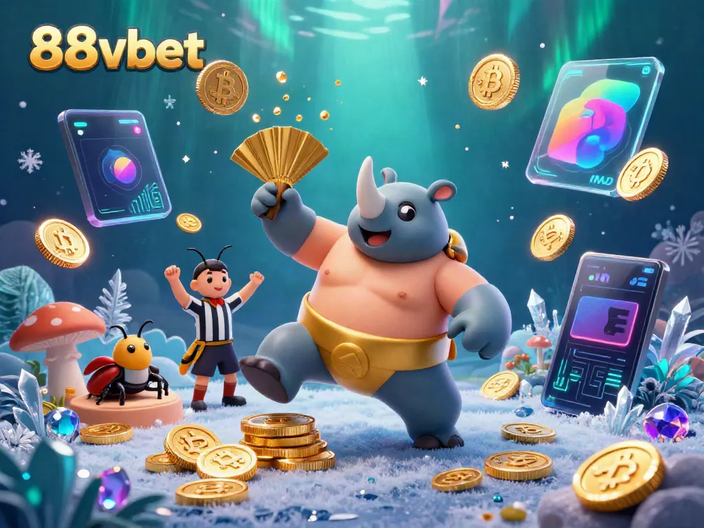 Experience thrilling wins at 88vbet with our lively casino beat represented in a vibrant 3D illustration.