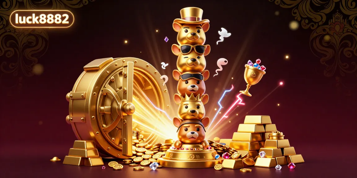 Experience the thrill with luck8882 featuring vibrant casino elements and dynamic characters.
