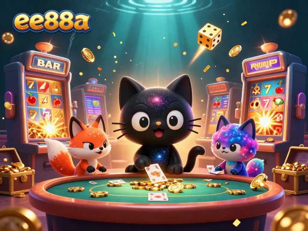Engage with thrilling gaming at ee88a featuring cosmic characters, slot machines, and dazzling jackpots.