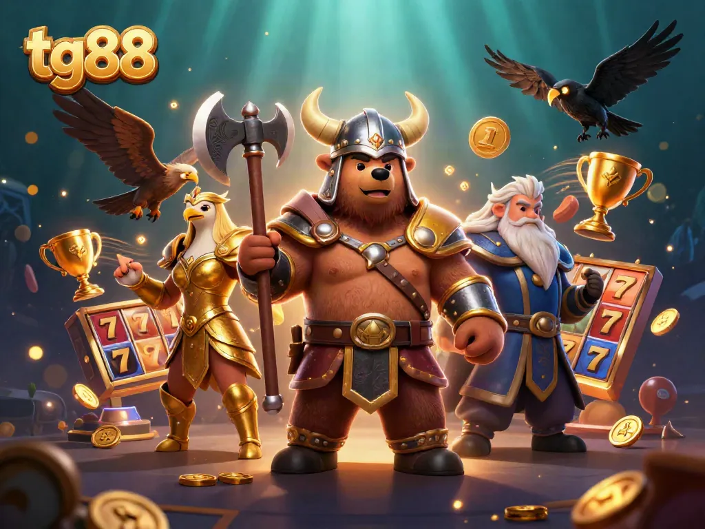Experience high stakes at tg88 with thrilling slot games featuring Viking and fantastical elements.