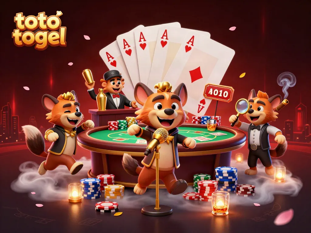 Experience thrilling toto togel action in a vibrant casino with dynamic characters.