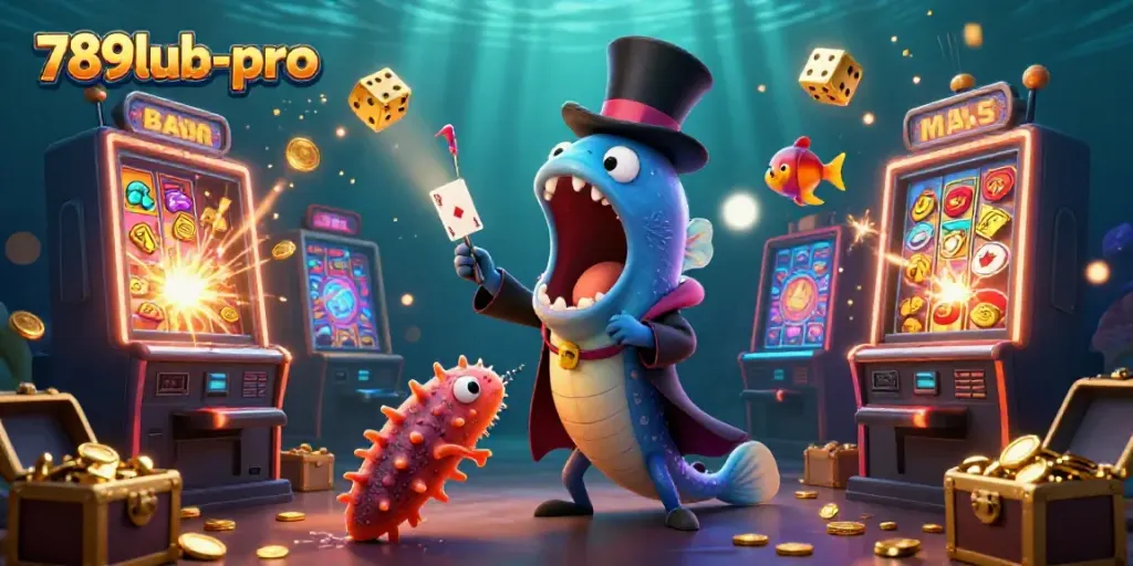 Experience thrilling gameplay at 789lub-pro with vibrant slots and engaging characters in a magical underwater scene.