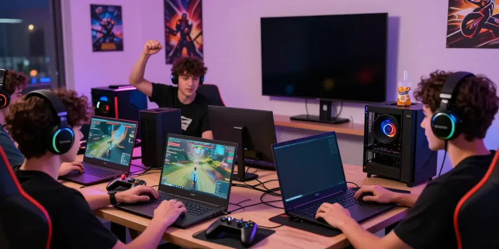 Engaged players enjoying janji33 alternatif gaming experience in a vibrant atmosphere.
