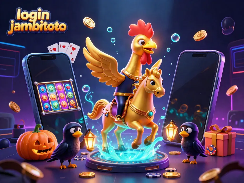 Experience login jambitoto in a vibrant casino scene with dynamic gaming action and glowing elements.