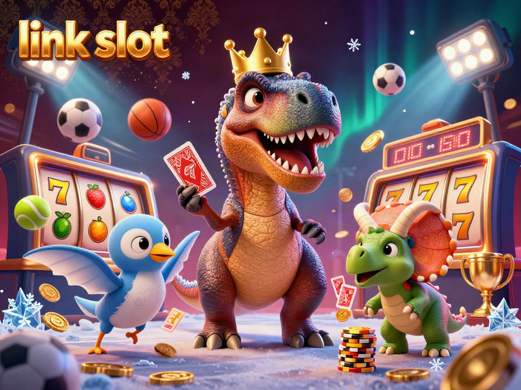 Engage in the thrilling world of link slot with vibrant 3D characters and casino games.