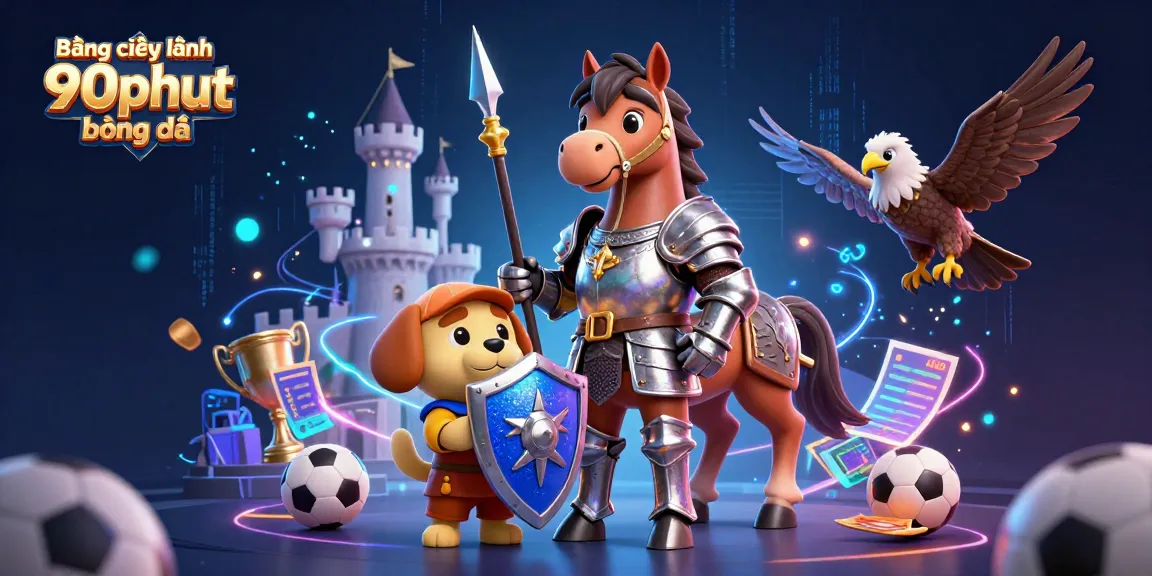 Bet on Bảng xếp hạng 90phut bóng đá with vibrant knights and betting elements.