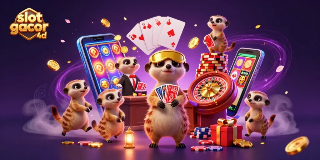 Mainkan slot gacor 4d dengan tim meerkat yang lucu di kasino yang mengesankan.