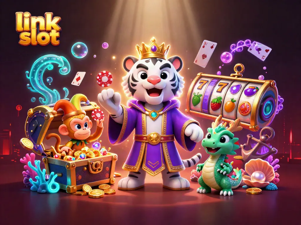 Experience vibrant gameplay with link slot in this engaging illustration featuring exotic casino characters.